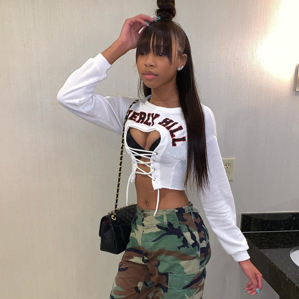 Hollow Out Tied Sweater