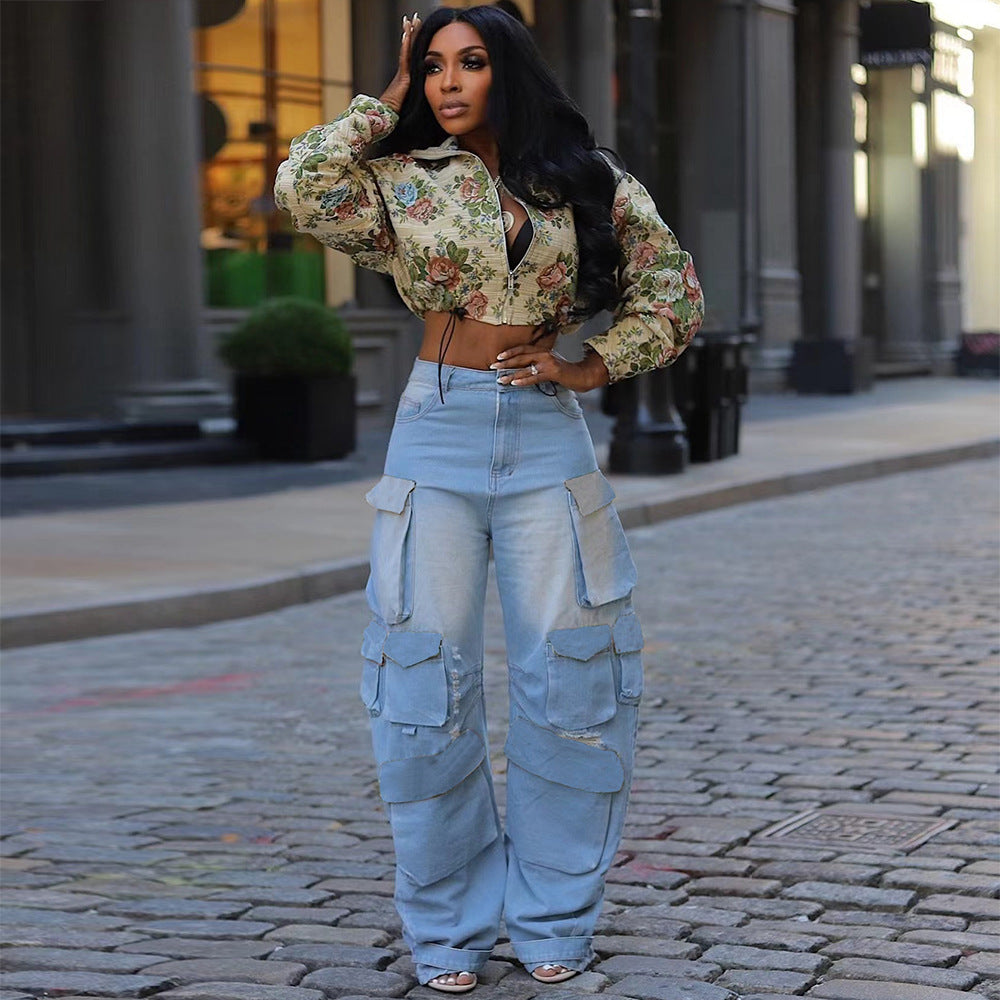 Yarn-dyed Jacquard Long-sleeved Jacket